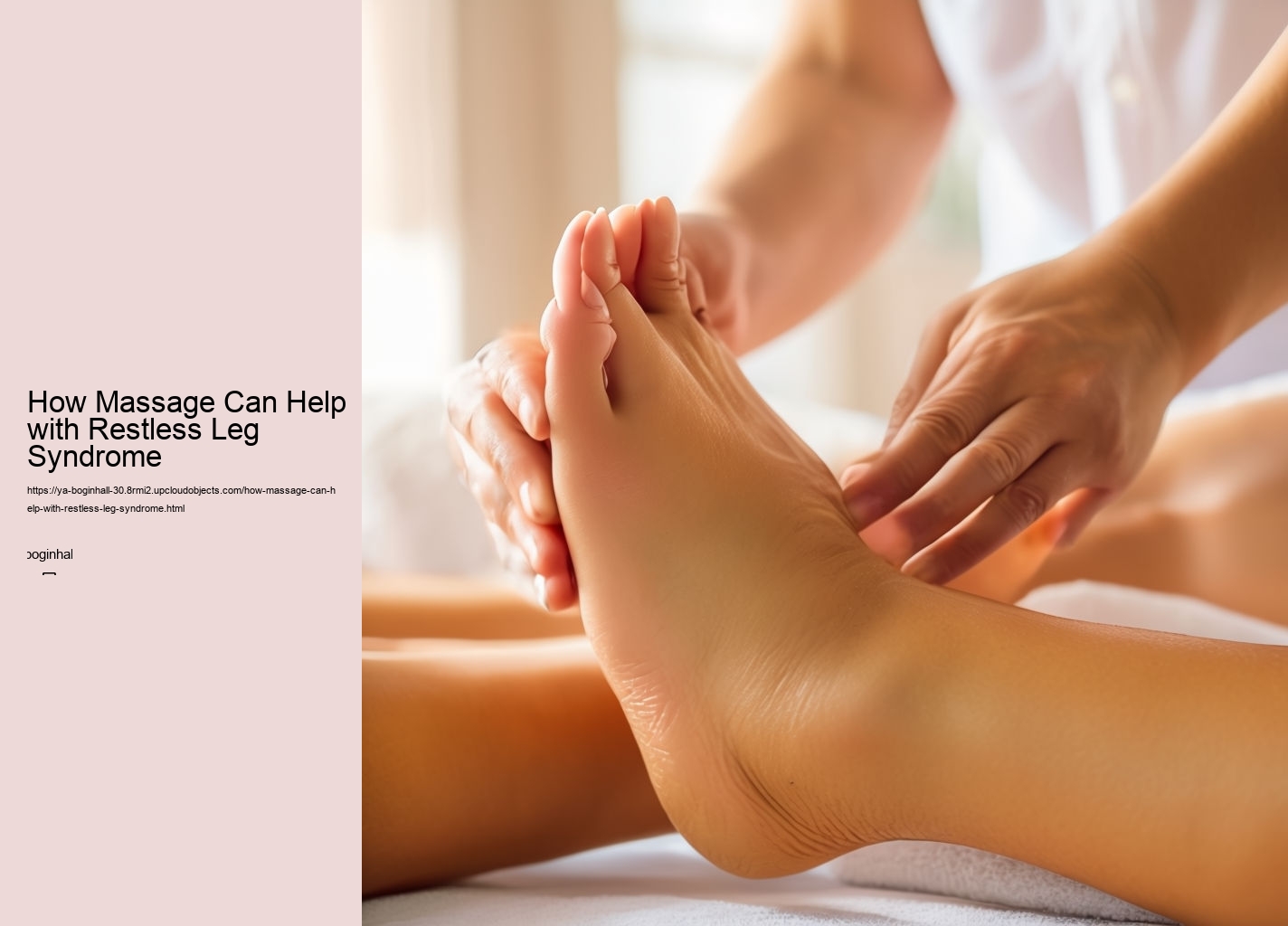 How Massage Can Help with Restless Leg Syndrome